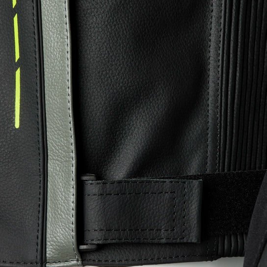 RST S1 CE Leather Jacket Black / Grey / Fluo Yellow