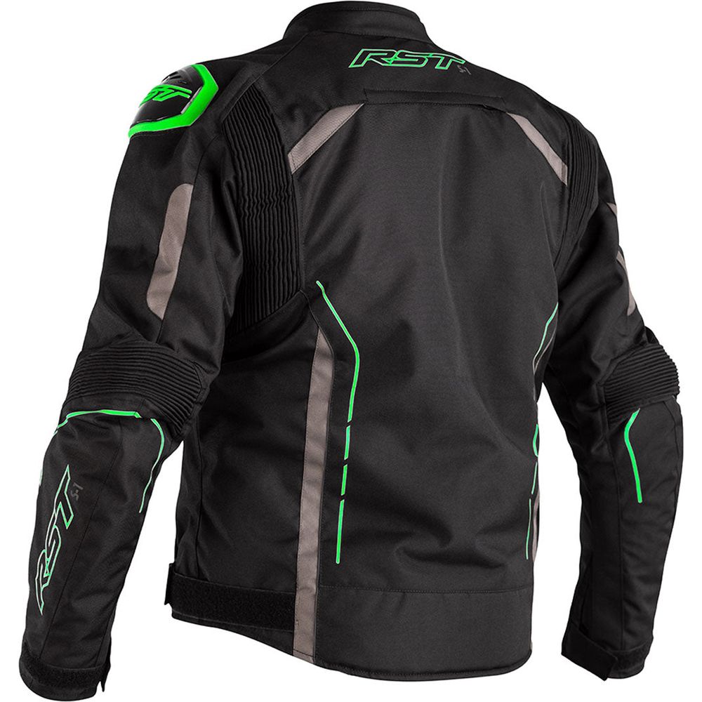 RST S1 CE Textile Jacket Black / Grey / Neon Green
