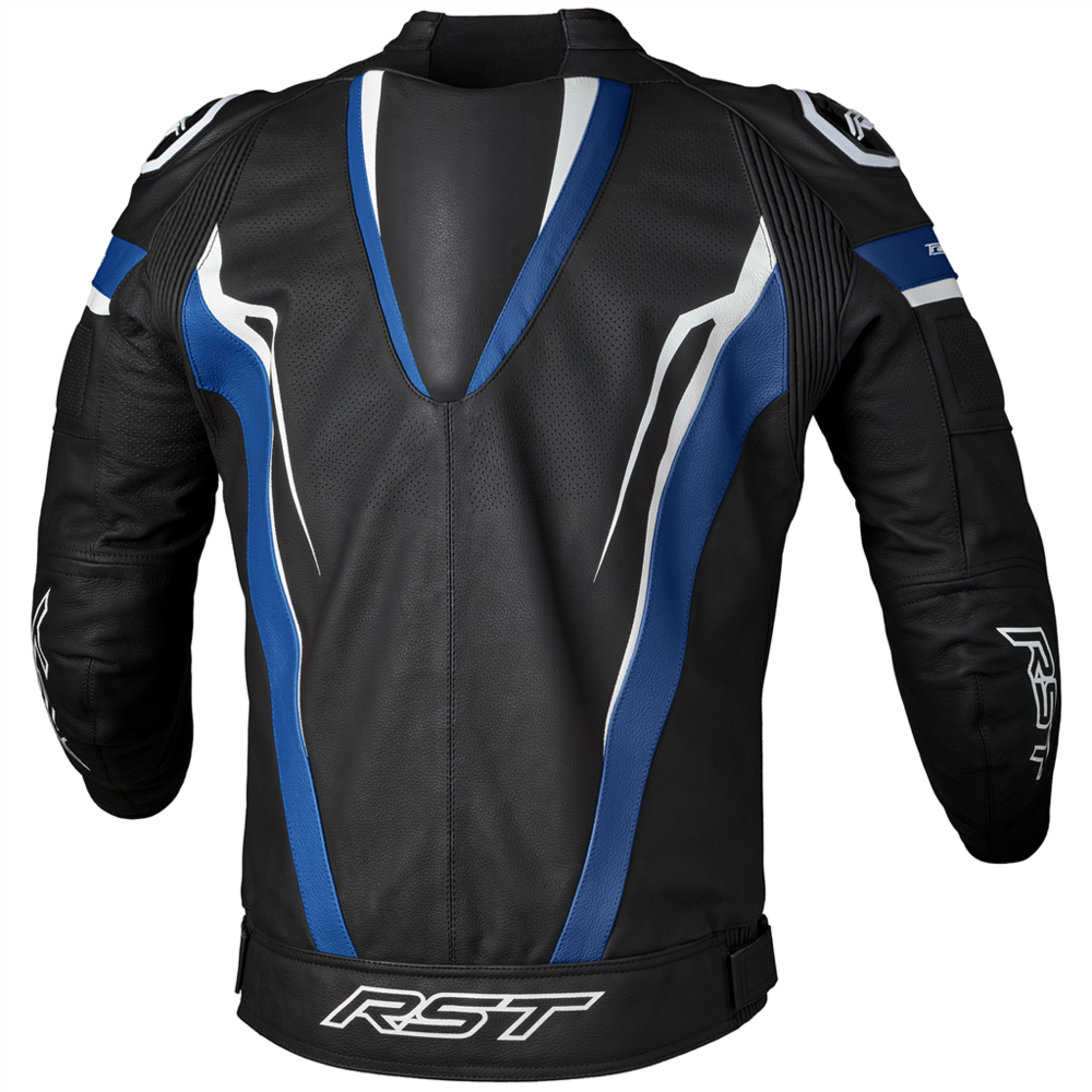 RST Tractech Evo 5 CE Leather Jacket Blue / Black / White