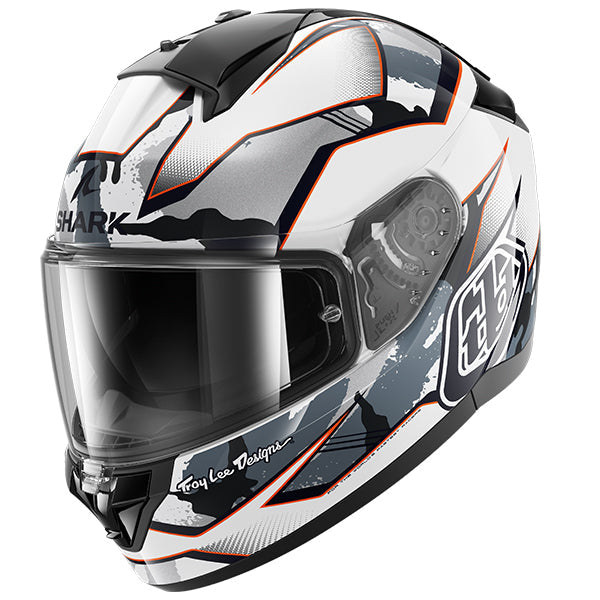 Shark x Troy Lee Designs Ridill 2 Matrix Camo White / Silver / Red