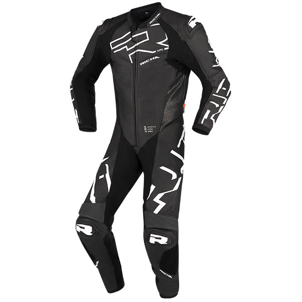 Richa Stradale GP 1 Piece Leather Suit Black / White