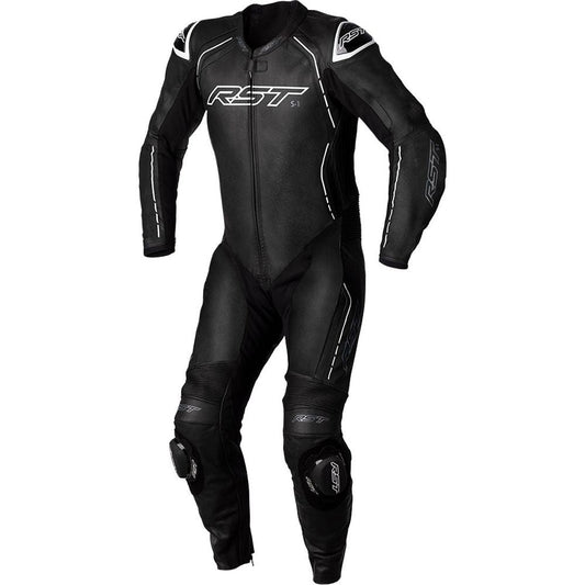 RST S1 CE One Piece Leather Suit Black / Black / White