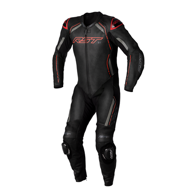 RST S1 CE One Piece Leather Suit Black / Grey / Red