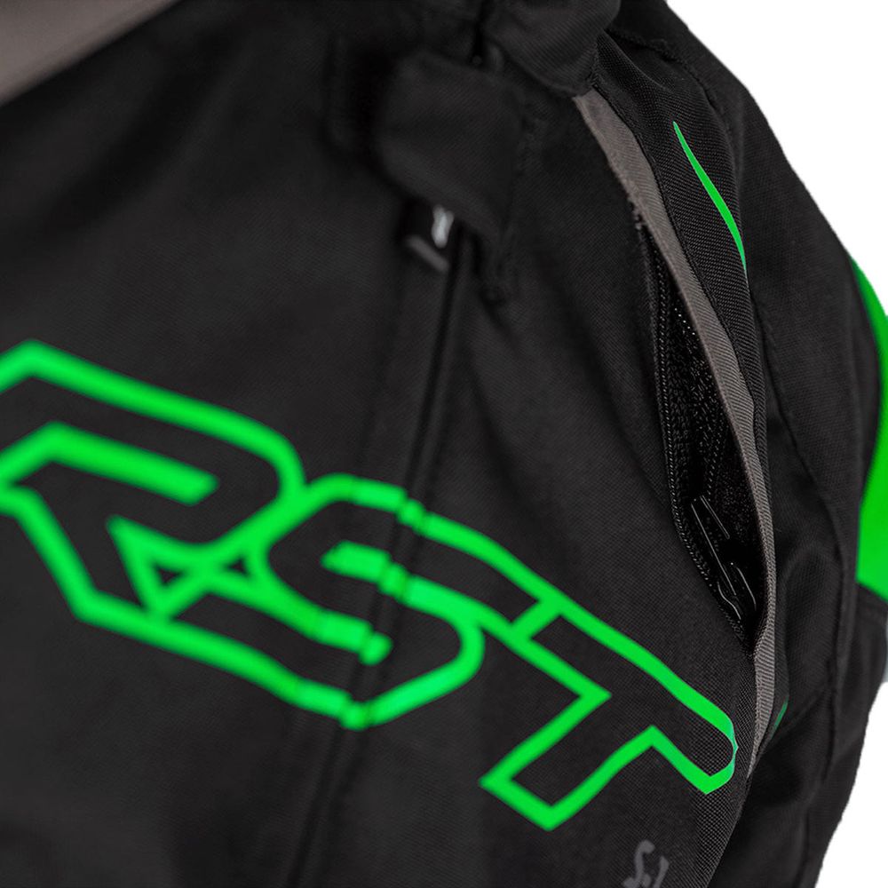 RST S1 CE Textile Jacket Black / Grey / Neon Green