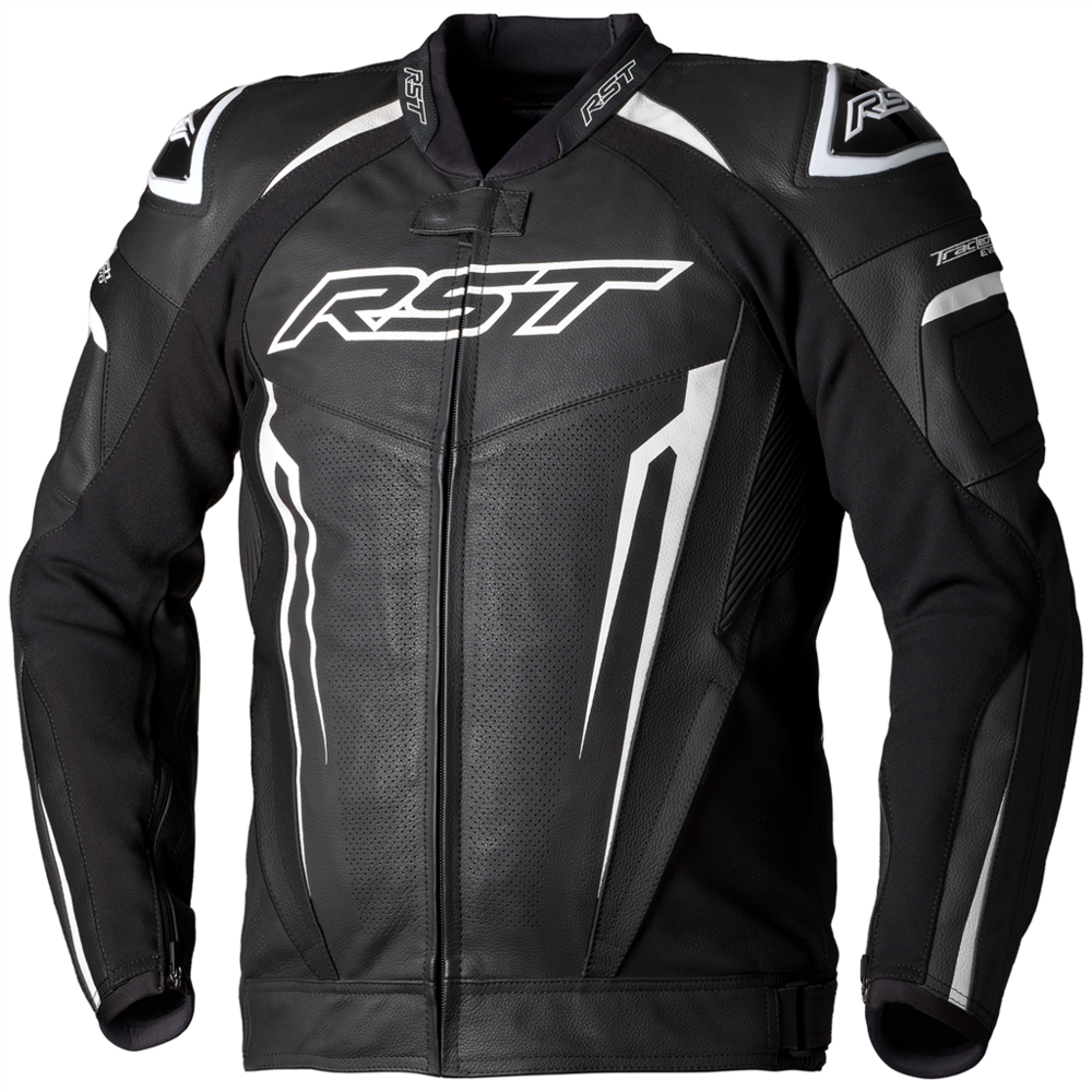 RST Tractech Evo 5 CE Leather Jacket Black / White / Black