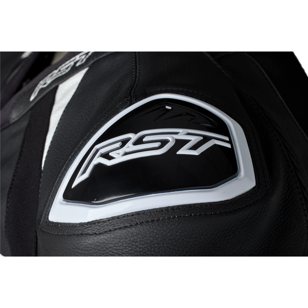 RST Tractech Evo 5 CE Leather Jacket Black / White / Black