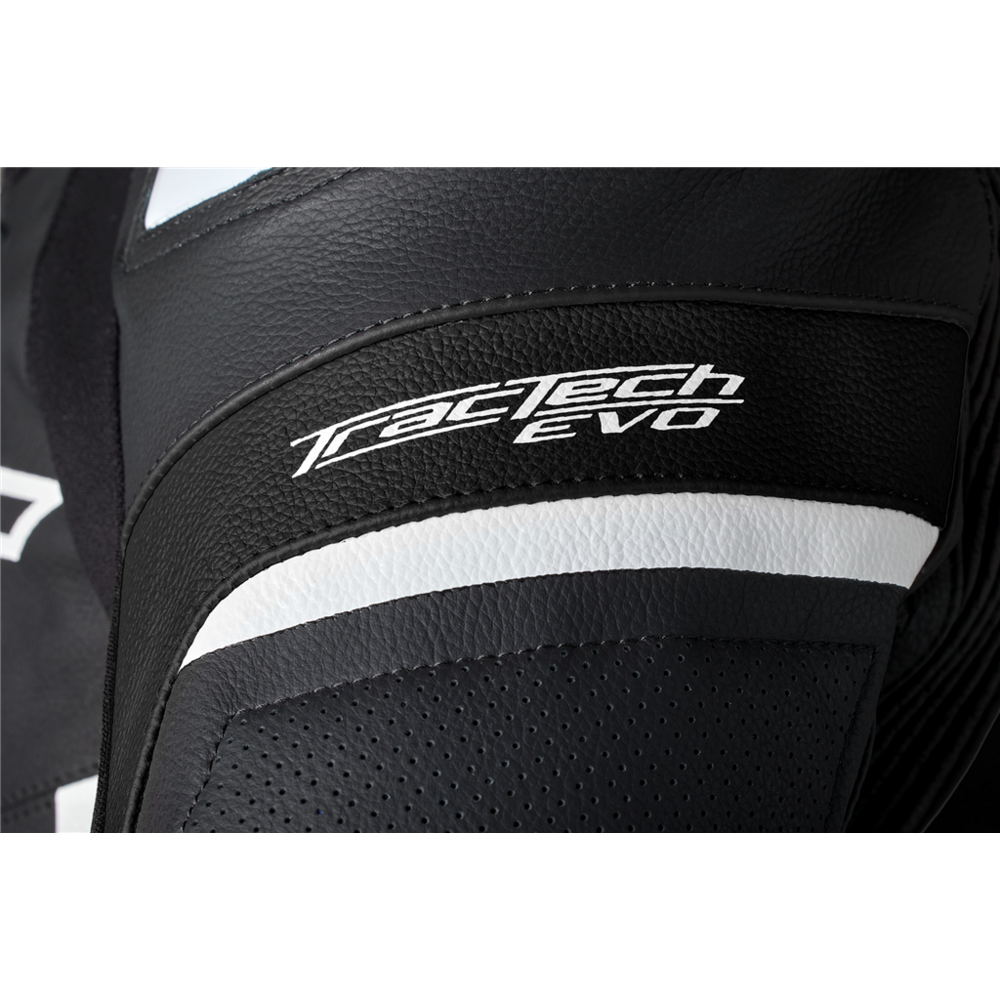 RST Tractech Evo 5 CE Leather Jacket Black / White / Black