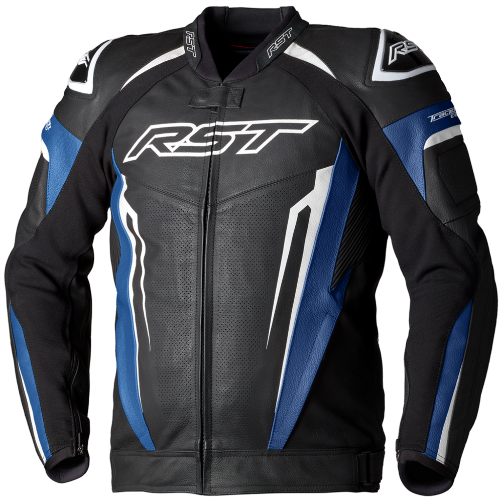 RST Tractech Evo 5 CE Leather Jacket Blue / Black / White