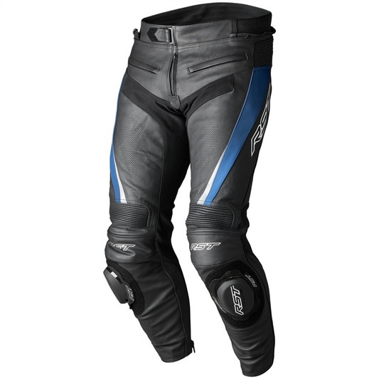 RST Tractech Evo 5 CE Leather Trousers Blue / Black / White