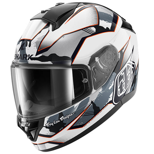 Shark x Troy Lee Designs Ridill 2 Matrix Camo White / Silver / Red