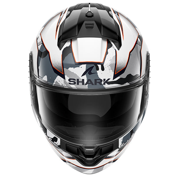 Shark x Troy Lee Designs Ridill 2 Matrix Camo White / Silver / Red
