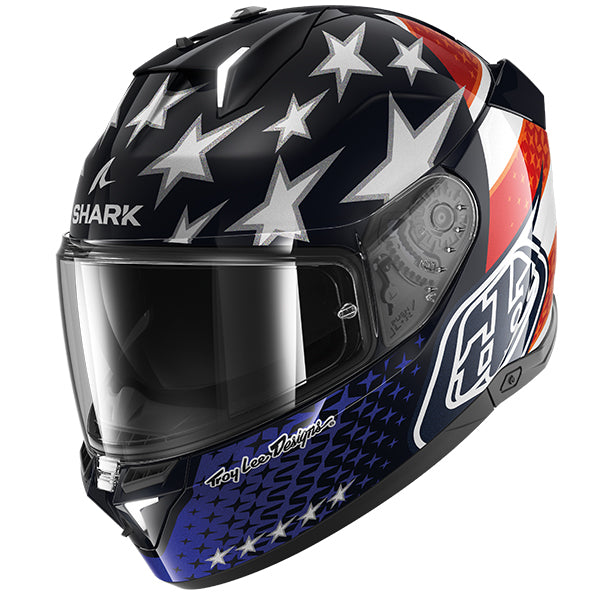 Shark x Troy Lee Designs Skwal i3 US Flag Blue / Red / White