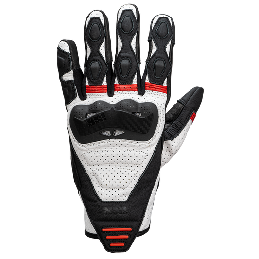 Rapid 1.0 leather gloves black-white-red